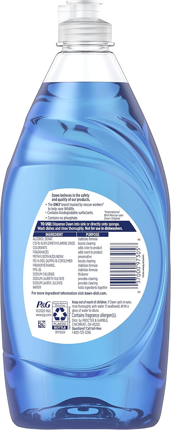 Dawn Ultra Dishwashing Liquid Original Scent 573 ml (19.4 oz) — alternate product view