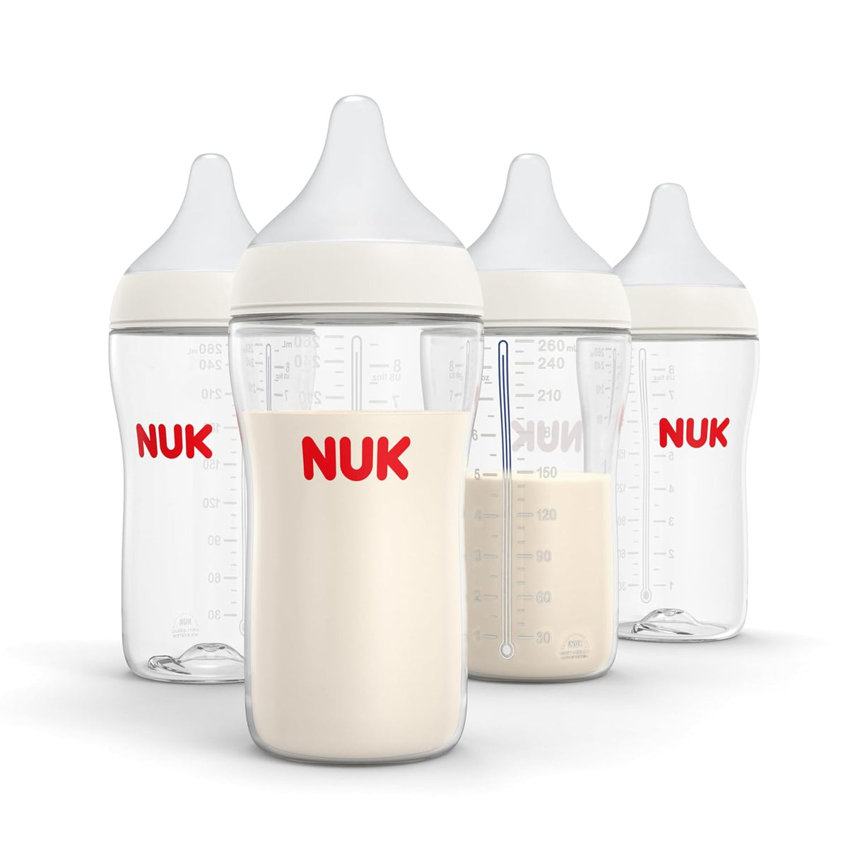 NUK Perfect Match Natural Transition Baby Bottles 8 oz (240 ml), 4 Pack — product view
