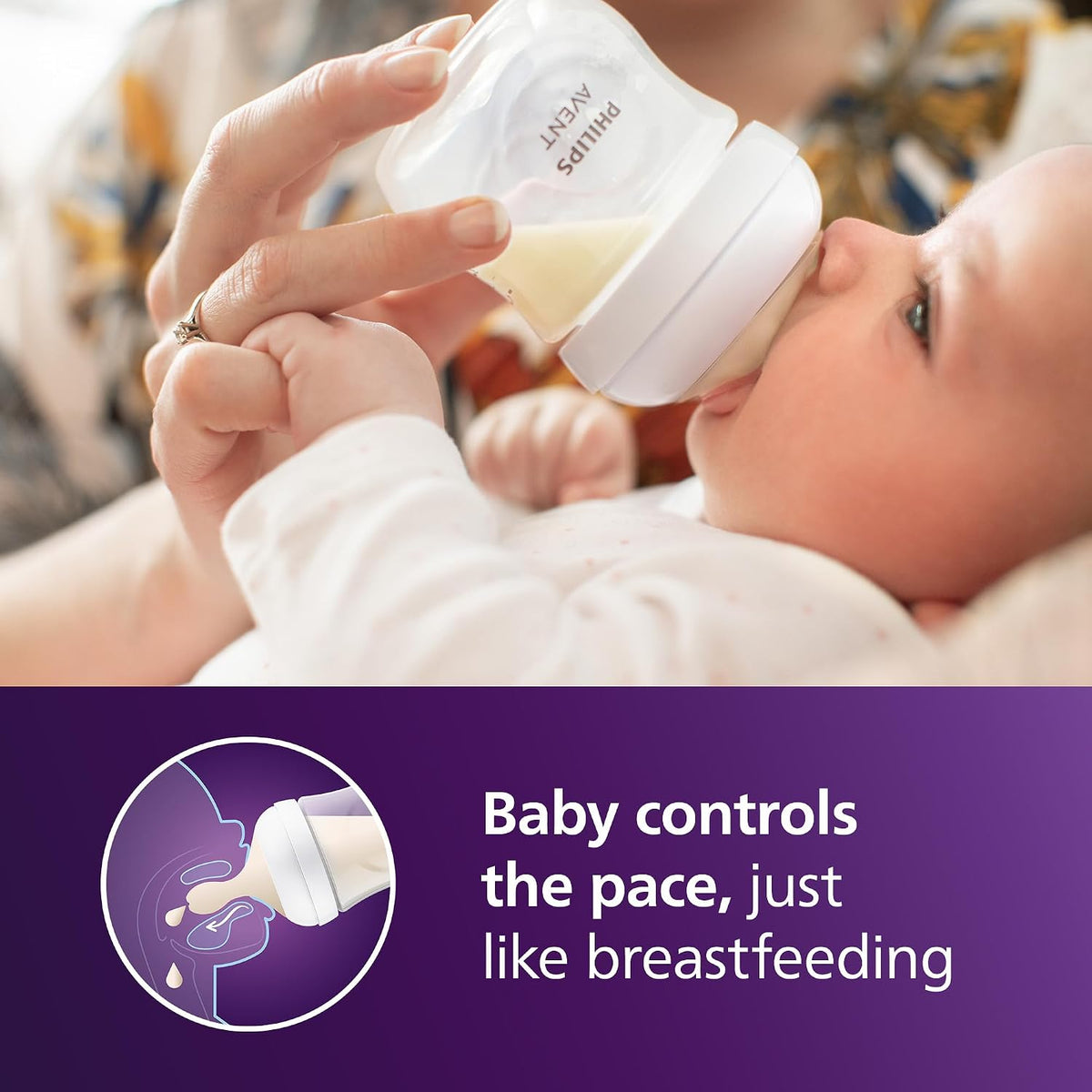 Philips Avent Natural Baby Bottles, Slow Flow, 4 oz (120 ml), Pack of 2 — alternate product view
