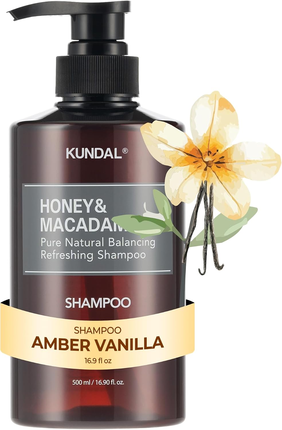 Kundal Nature Shampoo 500 ml, Amber Vanilla — product view