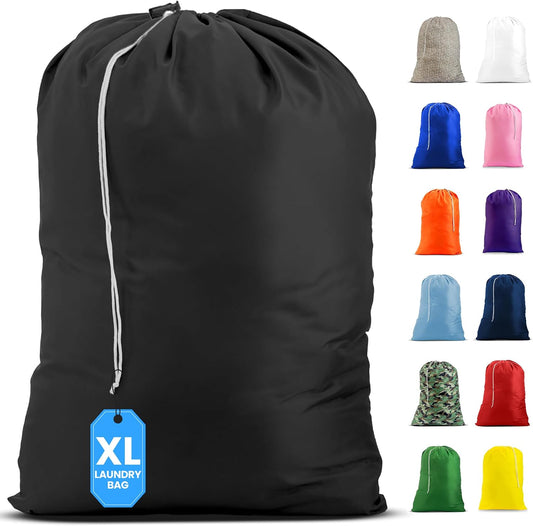 Handy Laundry Nylon XL Laundry Bag, 30 x 40 Inch, Black