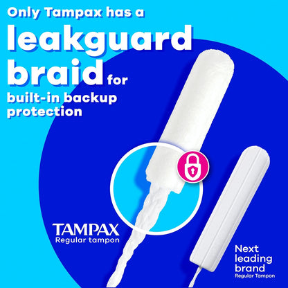 Tampax Pearl Tampons, Regular Absorbency, Unscented, 50 Count - view 3