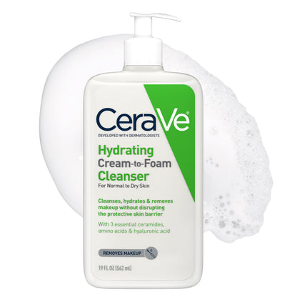 CeraVe Hydrating Cream-to-Foam Cleanser 19 oz bottle