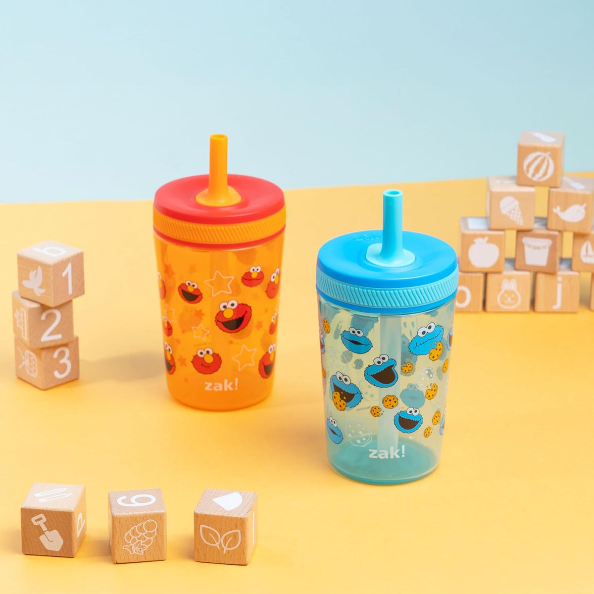 Zak Designs Sesame Street Kelso Toddler Tumblers, 15 oz (450 ml), Pack of 2 - view 2
