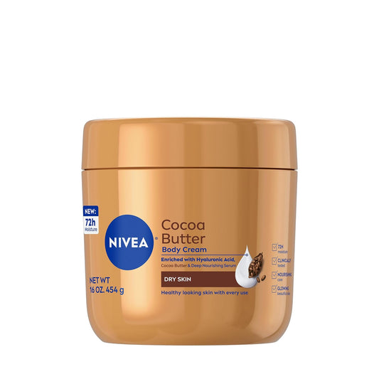 NIVEA Cocoa Butter Body Cream for Dry Skin, 16 oz