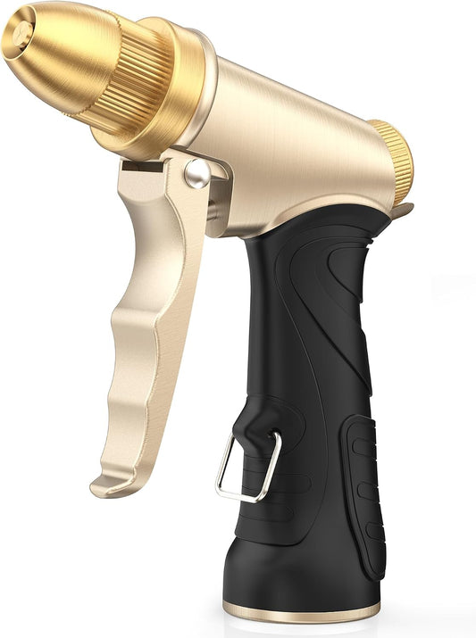 RAINPOINT Heavy Duty Metal Garden Hose Nozzle, Adjustable Spray