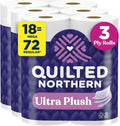 Quilted Northern Ultra Plush Toilet Paper, 18 Mega Rolls, 3-Ply