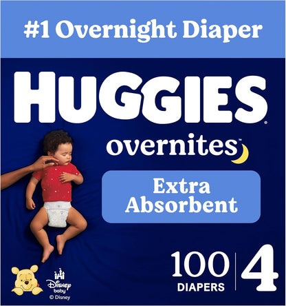 Huggies Overnites Nappies, Size 4, 100 Count