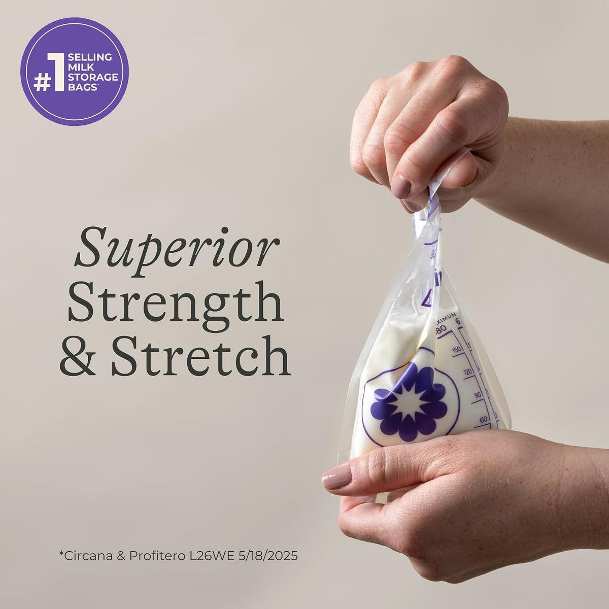 Lansinoh Breastmilk Storage Bags, 6 oz (180 ml), 50 Count - view 2