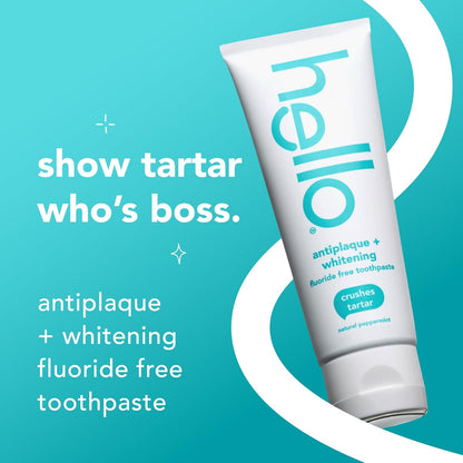 hello Antiplaque and Whitening Fluoride-Free Toothpaste, 3 x 5 oz - view 2