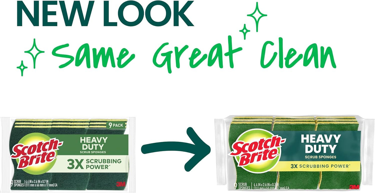 Scotch-Brite Heavy Duty Scrub Sponges, Pack of 9 - view 2