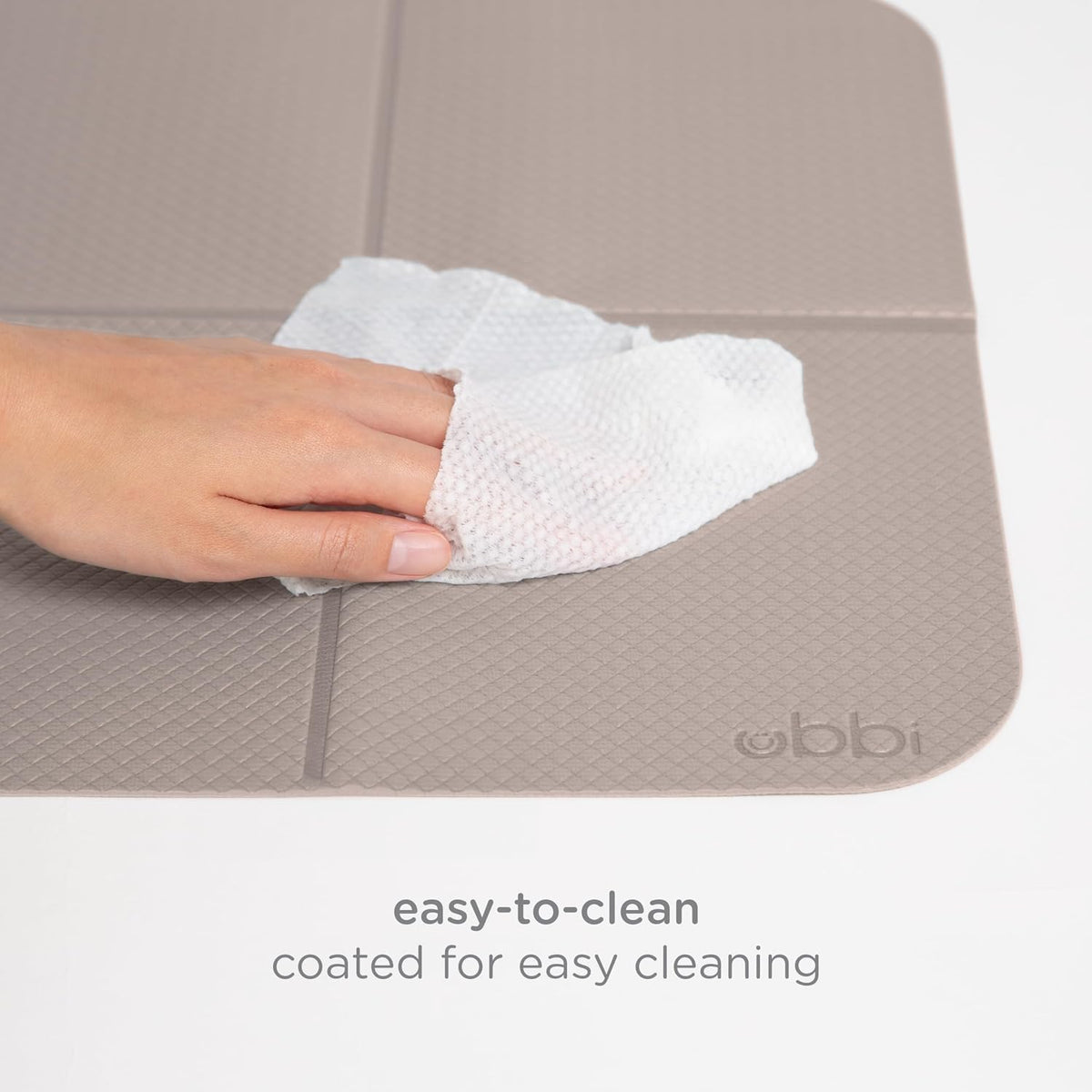 Ubbi On-the-Go Baby Changing Mat, Taupe - view 4