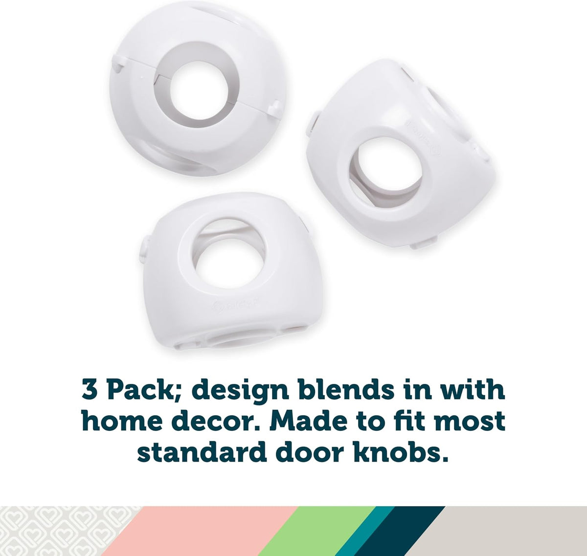 Safety 1st Parent Grip Door Knob Covers, Crystal Clear, 3 Pack - view 6