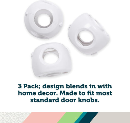 Safety 1st Parent Grip Door Knob Covers, Crystal Clear, 3 Pack - view 6