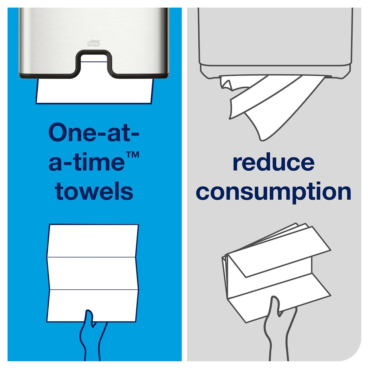 Tork Multifold Hand Towel, White H2, 16 Packs of 250 Towels - view 4