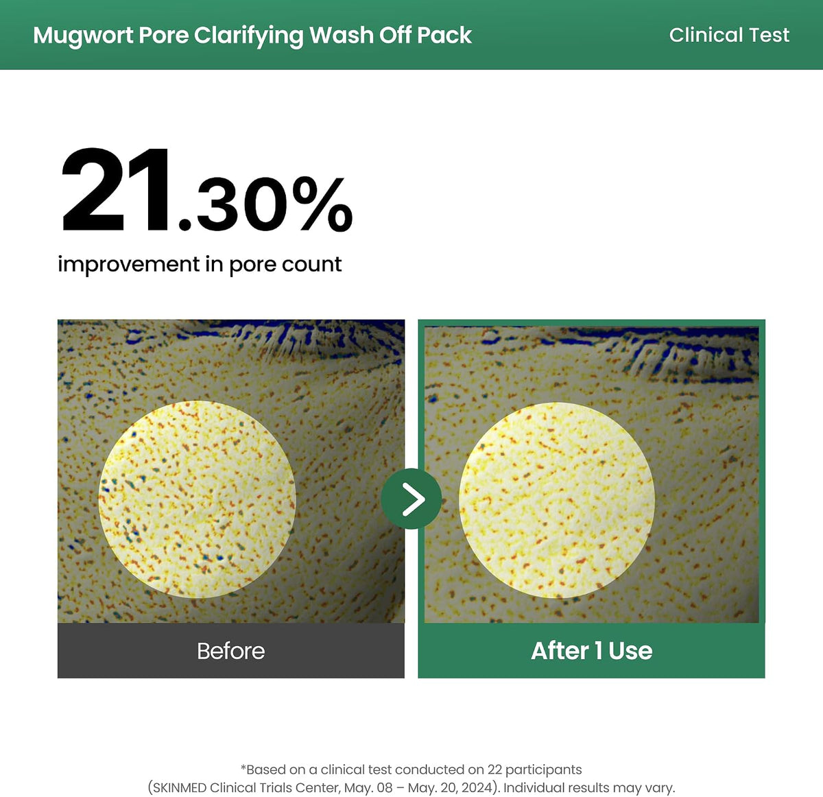 AXIS-Y Mugwort Pore Clarifying Wash Off Pack Face Mask 3.38 fl oz - view 6