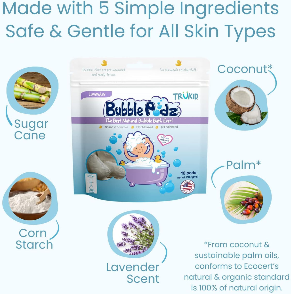 TruKid Bubble Podz Bubble Bath for Kids, Lavender, 24 Pods - view 6