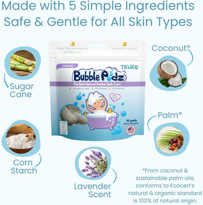 TruKid Bubble Podz Bubble Bath for Kids, Lavender, 24 Pods - view 6