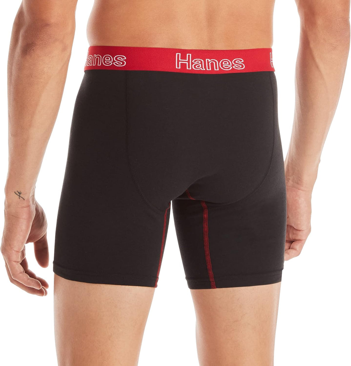 Hanes Men's Stretch Cotton Boxer Briefs, Moisture-Wicking - 6 Pack — alternate product view