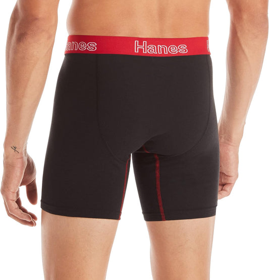 Hanes Men's Stretch Cotton Boxer Briefs, 6 Pack - view 2