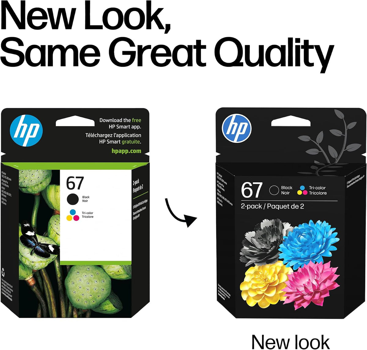 HP 67 Black and Tri-Colour Original Ink Cartridges, 2-Pack (3YP29AN) - view 3