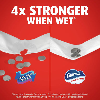 Charmin Ultra Strong Toilet Paper, 6 Mega Rolls, 2-Ply (220 Sheets) - view 5
