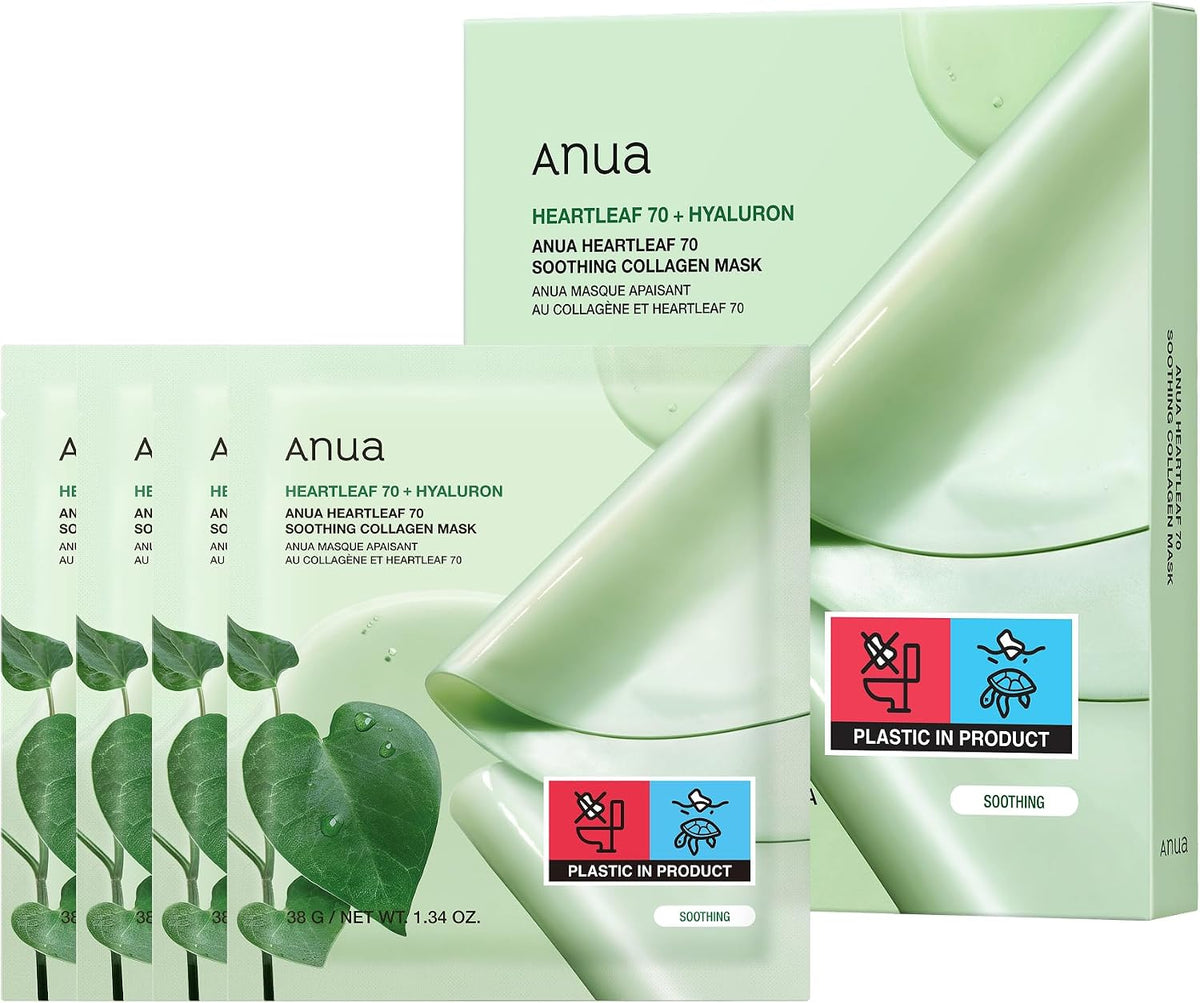 Anua Heartleaf 70 Soothing Collagen Mask 4 Masks