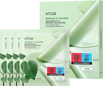 Anua Heartleaf 70 Soothing Collagen Mask 4 Masks