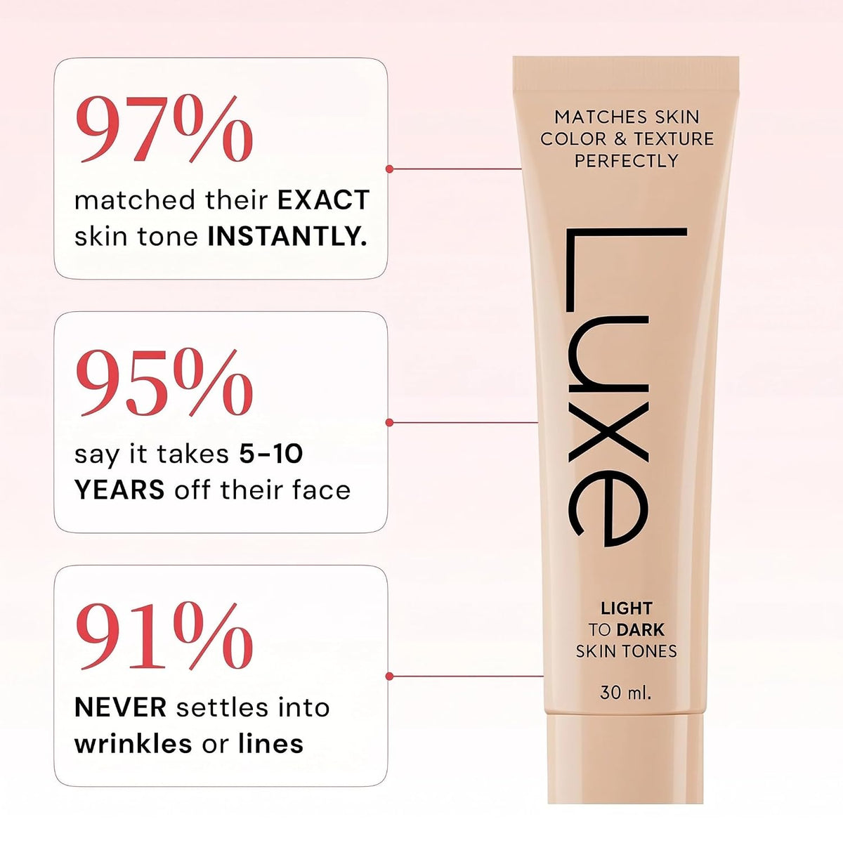 Luxe Cosmetics Colour Changing Foundation, Medium - view 3