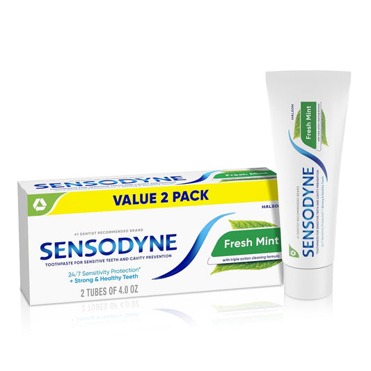 Sensodyne Fresh Mint Sensitive Toothpaste, 4 oz, Pack of 2