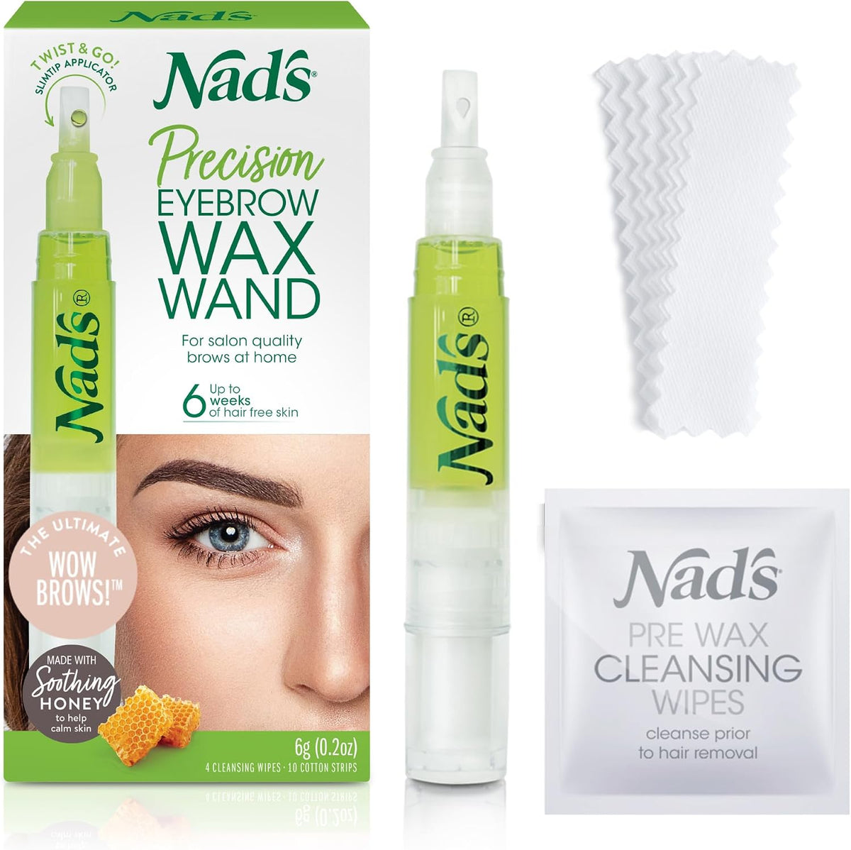 Nad's Eyebrow Shaper Wax Kit with Cotton Strips