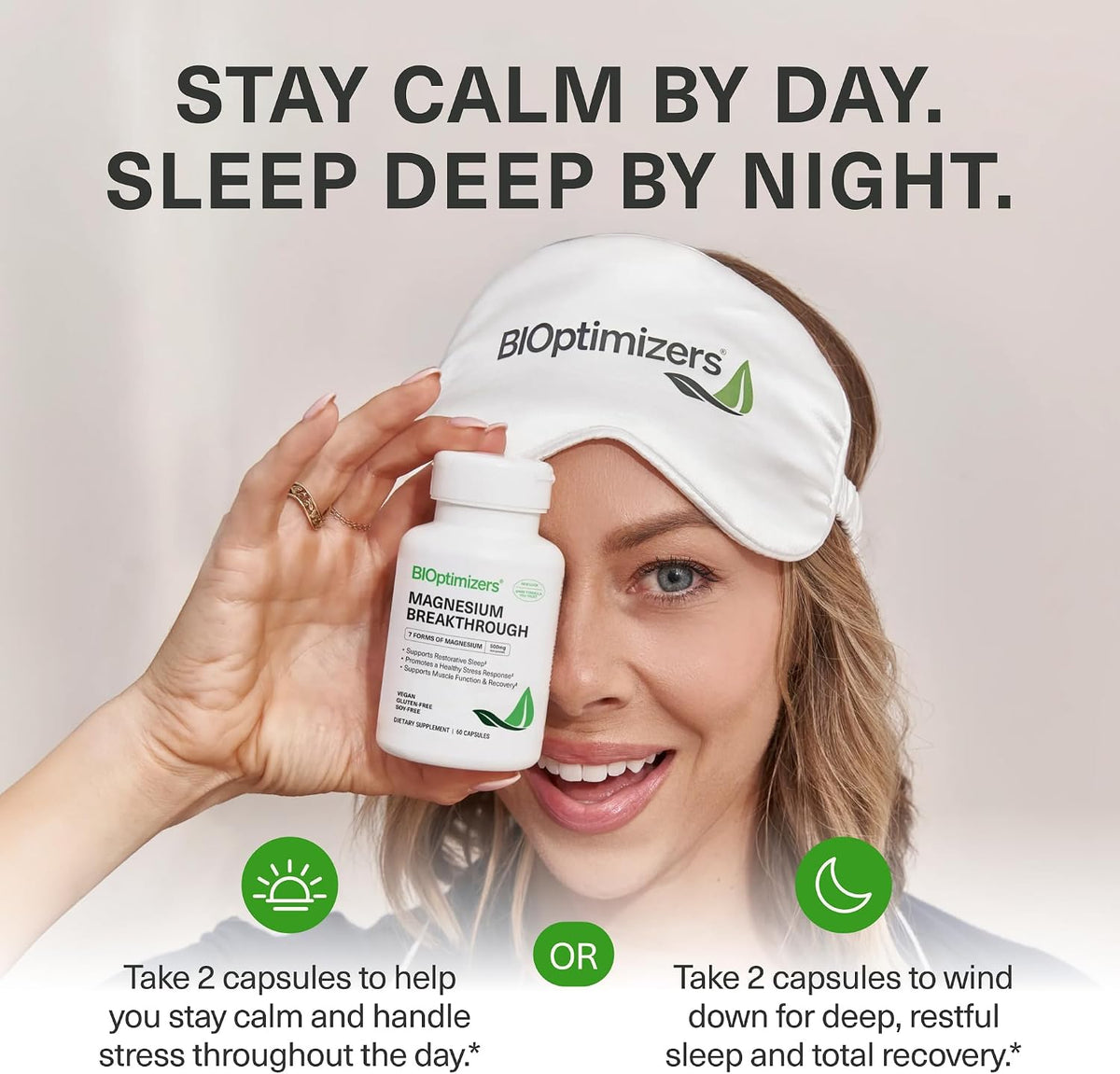 BIOptimizers Magnesium Breakthrough 500mg, 7 Forms of Magnesium, 60 Capsules - view 6