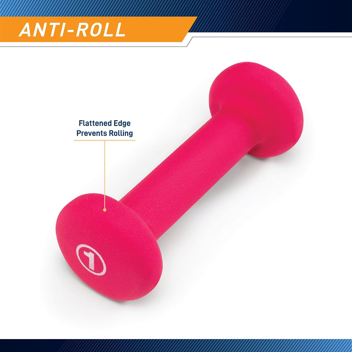 Marcy Neoprene Dumbbell 1 lb - Single, Fuchsia - view 3