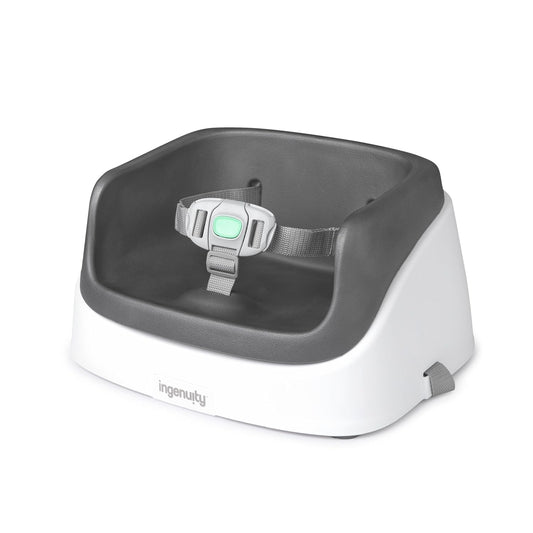 Ingenuity SmartClean Toddler Booster Seat for Chairs, Slate