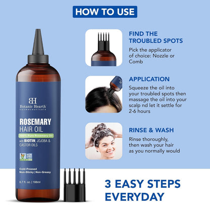 Botanic Hearth Rosemary Hair Oil, 6.7 fl oz - view 3