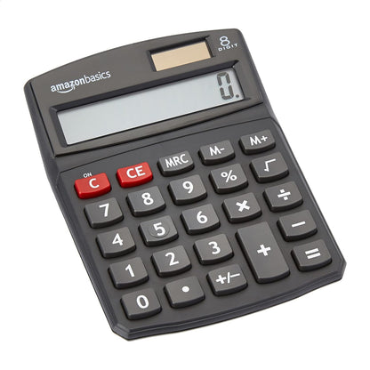 LCD 8-Digit Desktop Calculator, Black, 1-Pack