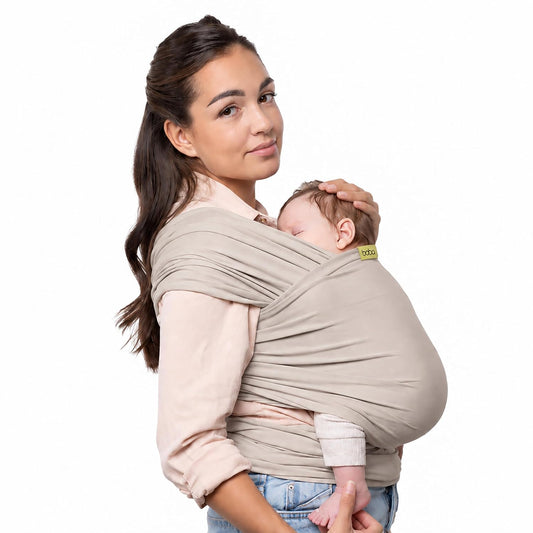 Boba Baby Wrap Carrier, Stretch Cotton, Beige