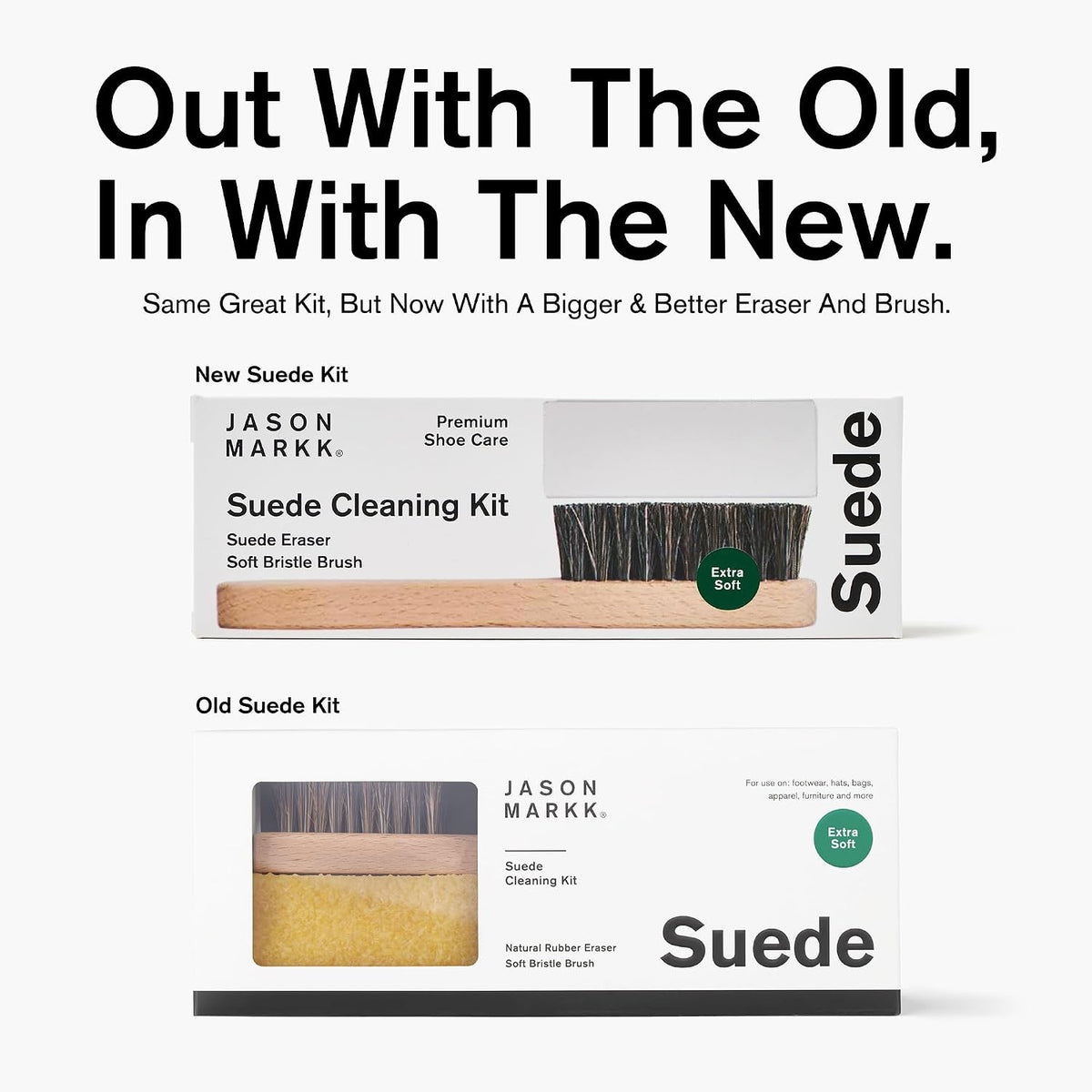 Jason Markk Suede Cleaning Kit, 2-Piece Brush and Stain Eraser — alternate product view