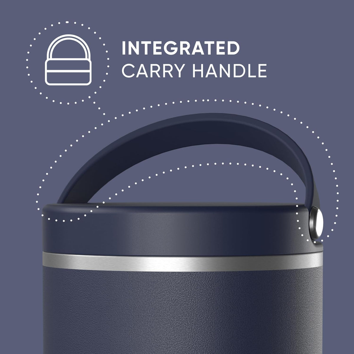 Hydrapeak 25 oz Stainless Steel Vacuum Insulated Food Jar, Navy - view 6