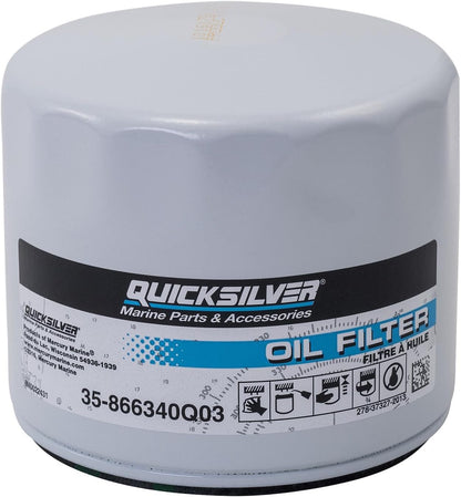 Quicksilver 866340Q03 Spin-On Oil Filter for MerCruiser Engines
