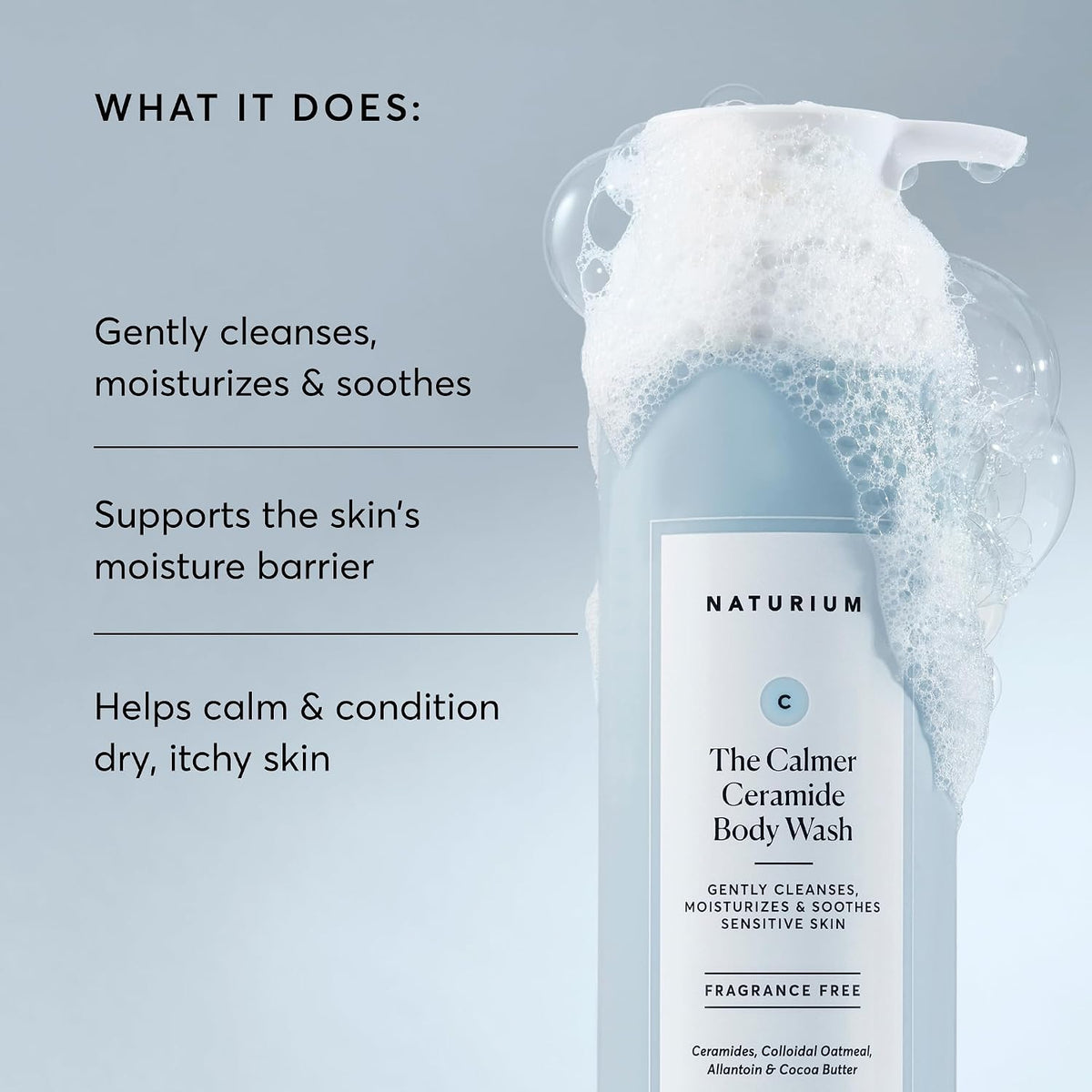 Naturium The Calmer Ceramide Body Wash, Fragrance Free, 16.9 oz - view 4