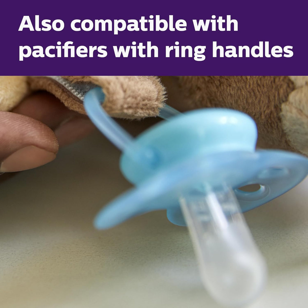 Philips Avent Soothie Snuggle Dummy Holder with Detachable Dummy, 0m+ - view 4