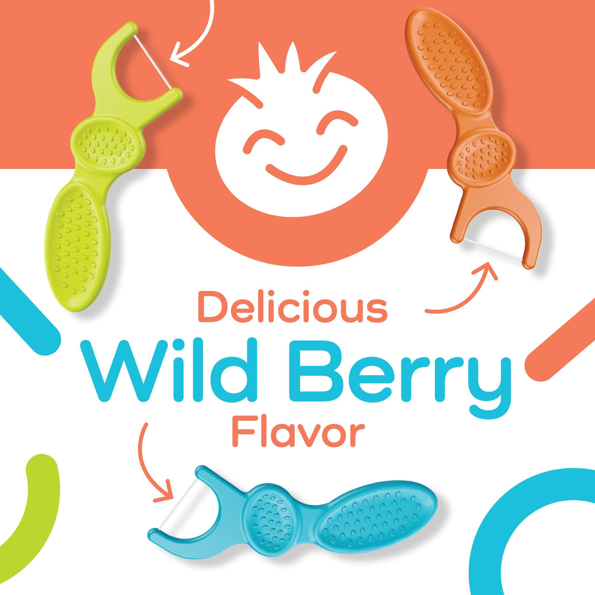 Plackers Kids Dual Gripz Floss Picks, Wild Berry, 75 Count, Pack of 4 - view 5