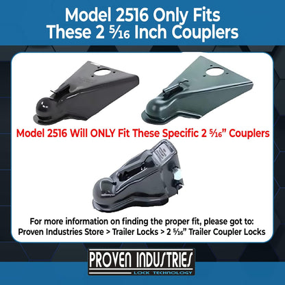 Proven Industries Model 2516 Trailer Coupler Lock, 2 5/16 Inch - view 2