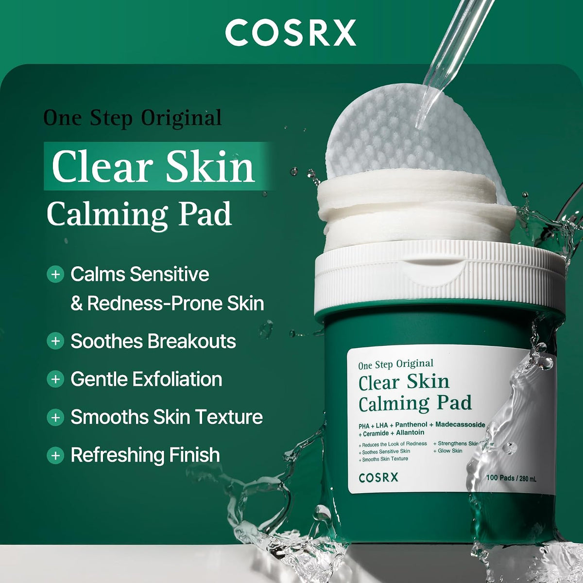 COSRX One Step Original Clear Skin Calming Pad, 100 Pads - view 2