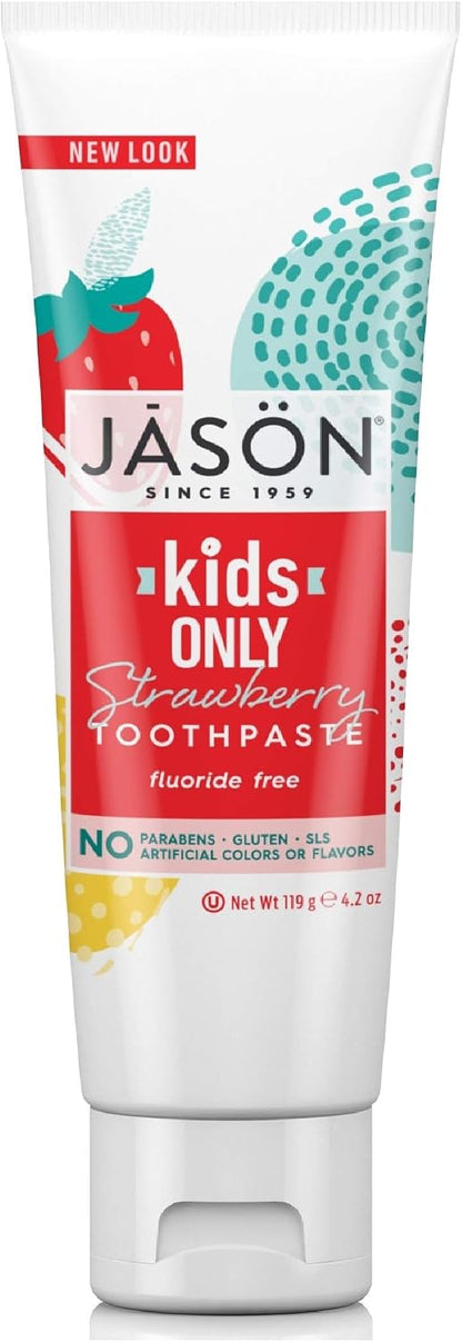Jason Kids Only Natural Toothpaste, Strawberry, 4.2 oz (119 g)