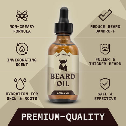 Striking Viking Beard Oil for Men, Vanilla, 2 fl oz (60 ml) - view 5