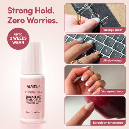 Glamnetic Strong Hold Brush-On Nail Glue 0.24 oz - view 2