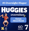 Huggies Overnites Nappies, Size 7 (41+ lbs), 60 Count