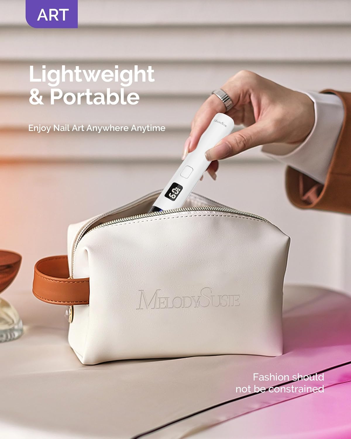 MelodySusie Handheld UV Nail Lamp P-ART01R with Stand - view 6